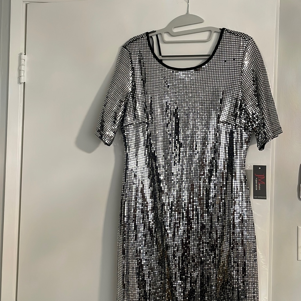 Brand New John Meyer Sequins Silver Dress Brand New John Meyer Sequins Silver Dress